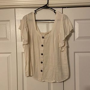 Universal Thread White Button Top